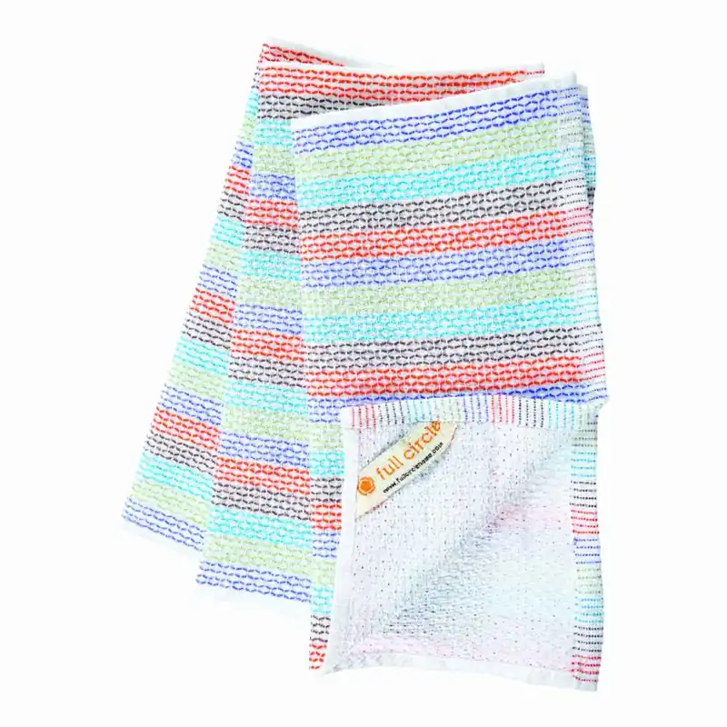 Full Circle Tidy Multicolored Cotton Dish Cloth 3 Pk