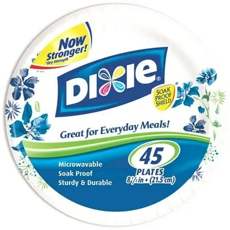 Dixie Paper Plates 8 1/2 Inch
