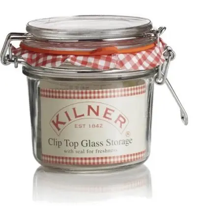 Kilner Round Clip Top Storage Jar Set Of 4, 12 Ounce Each