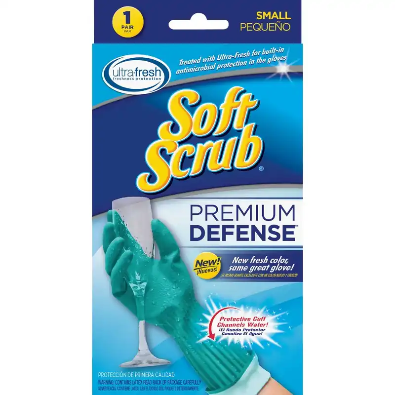 Soft Scrub Rubber Cleaning Gloves S Purple 1 Pair