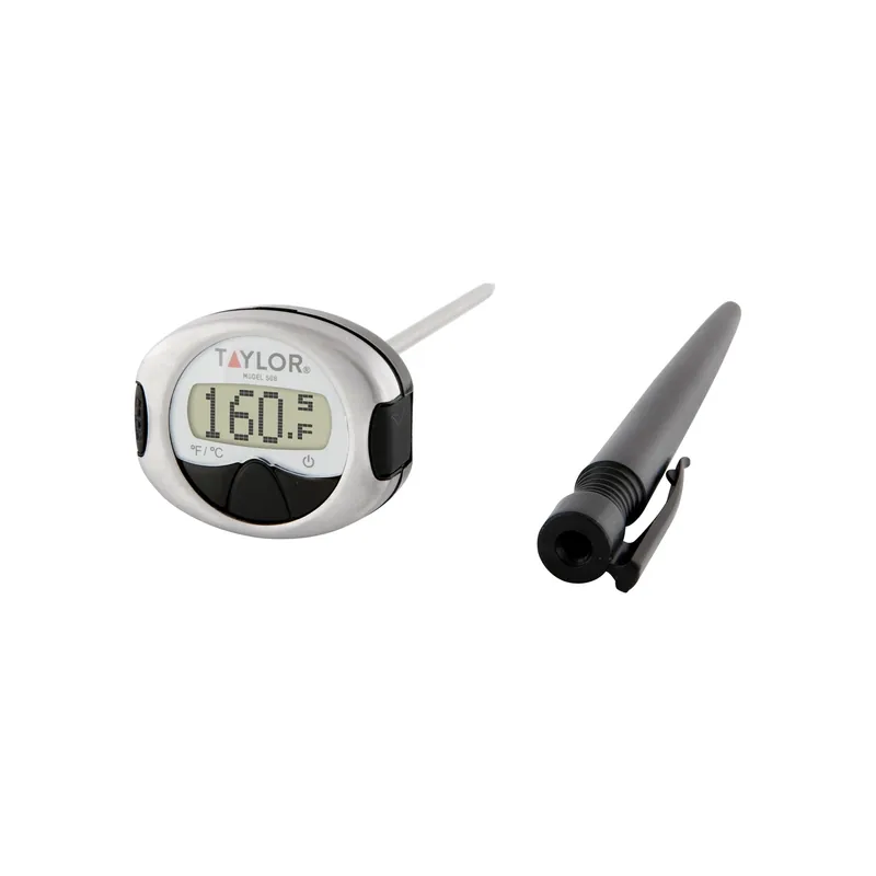 Instant Read Digital Cooking Thermometer - Model 508 - Stainless Steel & Silicone
