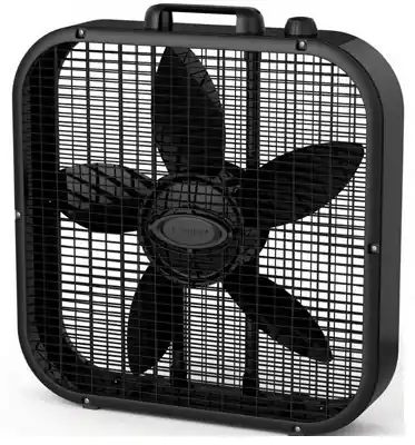 Box Fan, 3-Speed, Black, 20-In.