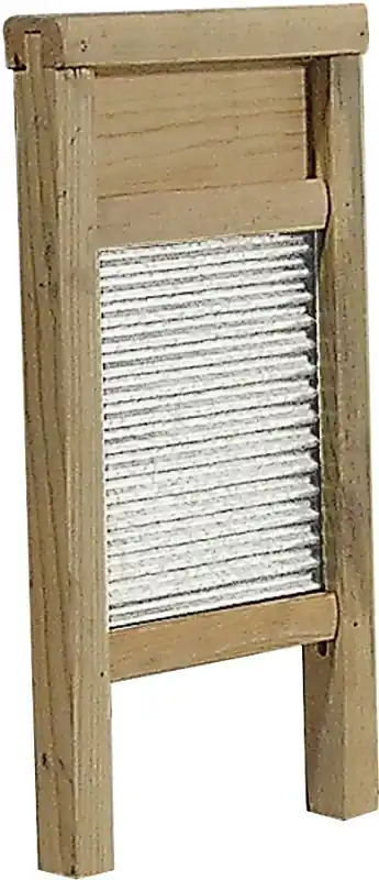 14.5 In. L X 7.25 In. W Galvanized Steel Washboard With Wood Frame