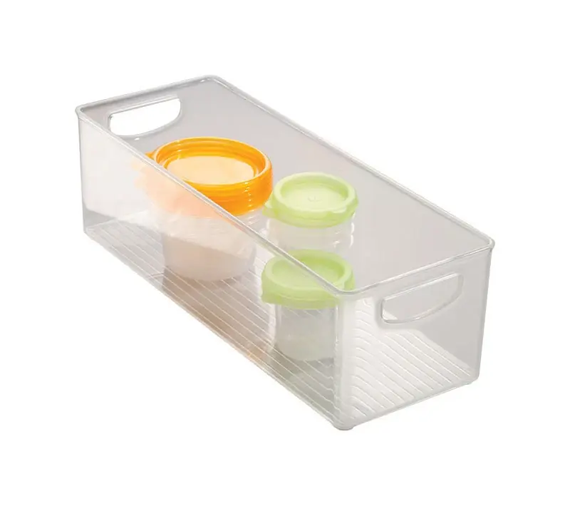 Kitchen Bin, Clear Plastic, 16 X 6 X 5 In.