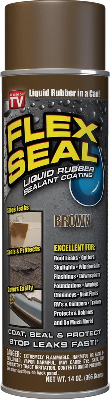 FLEX SEAL Rubber Sealant Coating, Brown, 14-oz.