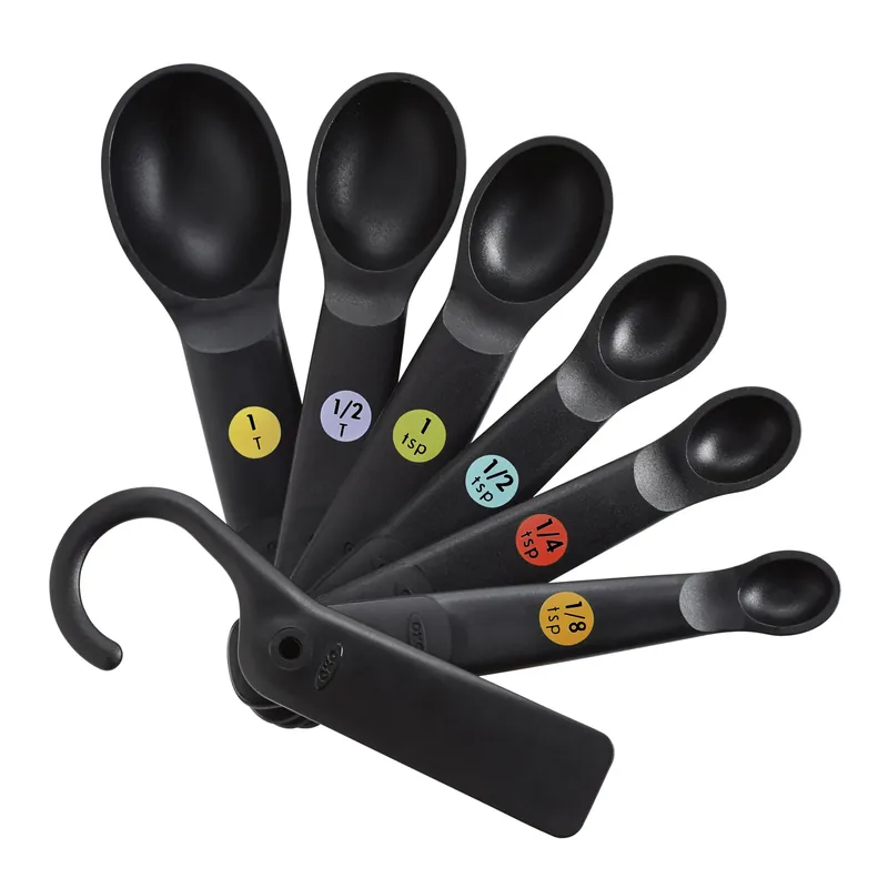 Good Grips Measuring Spoon Set, Black Plastic, 6-Pc.