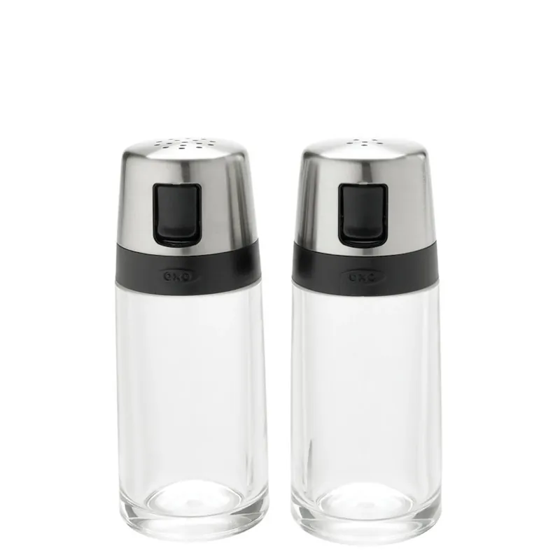 OXO Good Grips Silver/Clear Plastic Salt And Pepper Shaker Set 3 Oz