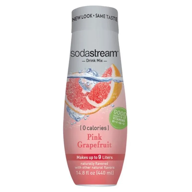 SodaStream Waters Zeros Zesty Pink Grapefruit Sparkling Mix – 14.8 oz Bottle (1 Count)