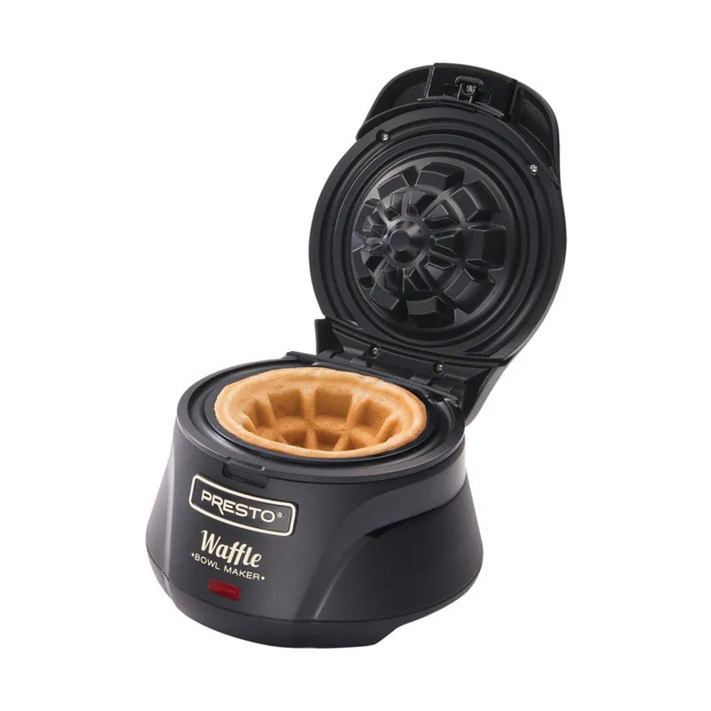 Semi-gloss Black Plastic Waffle Bowl Maker Model 03500