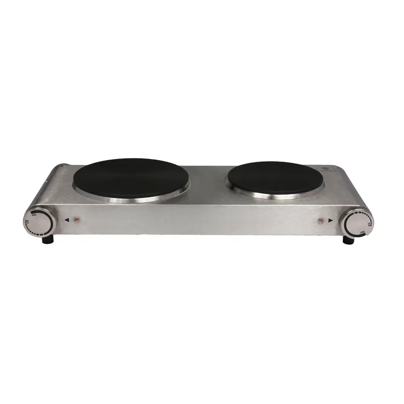 Db-02 Double Burner Hot Plate With Cast Iron Burners And Temperature Control