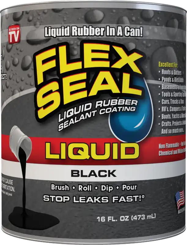 FLEX SEAL Liquid Rubber Sealant, Black, 16-oz.