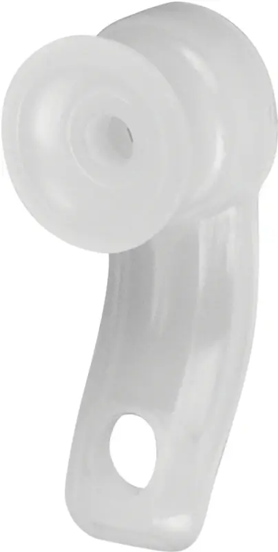 Kenney White Traditional/Transitional Universal Track Carriers 4.5 In. L