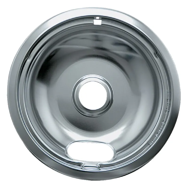 Electric Range Drip Pan, A Series Plug-In Element, Chrome, 8 In.