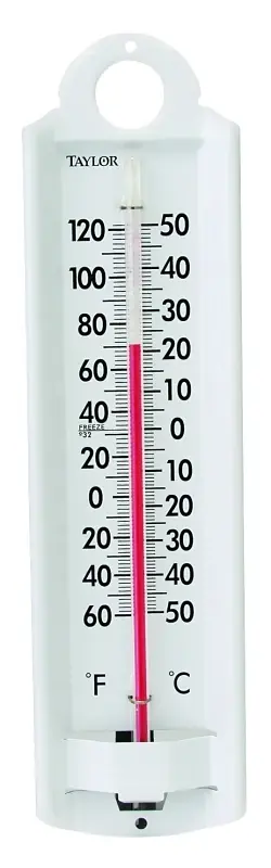 Indoor/Outdoor Aluminum Thermometer, 8-3/4-In.