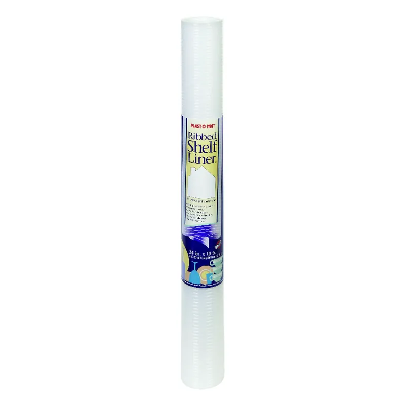 Shelf Liner, Non-Adhesive, Ribbed, Waterproof, Clear, 24-In. X 10-Ft.