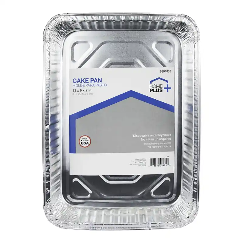 Home Plus Durable Foil 9 In. W X 13 In. L Cake Pan Silver 1 Pk