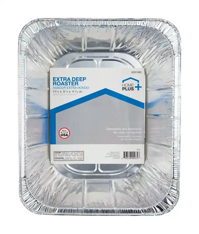 Home Plus 9-1/4 In. W X 11-3/4 In. L Deep Roaster Silver 1 Pk
