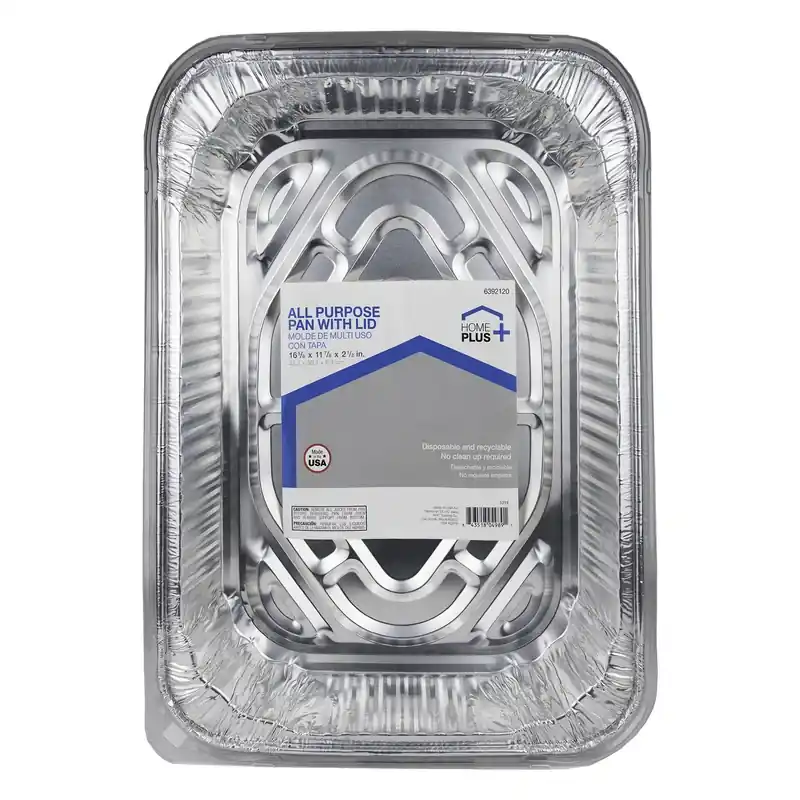 Home Plus Durable Foil 11-7/8 In. W X 16-5/8 In. L All Purpose Pan Silver 1 Pc