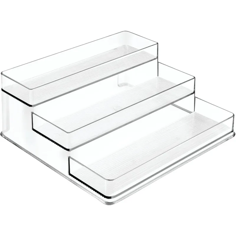 Linus 3-Tier Stadium Spice Rack, Clear Plastic