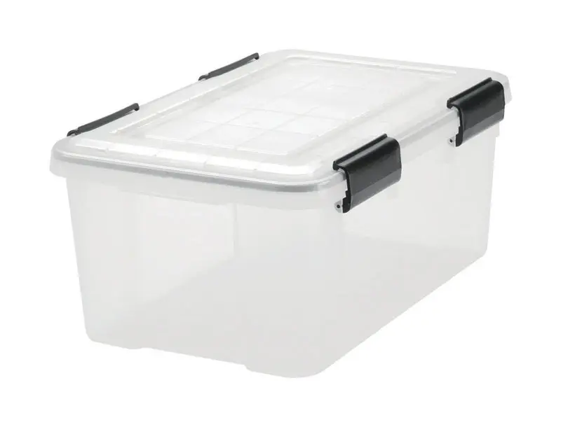 IRIS WEATHERPRO 19 Qt Clear Storage Tote 7.88 In. H X 11.75 In. W X 17.5 In. D Stackable