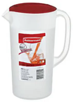 Covered Pitcher, Racer Red Lid, 2 Qt.