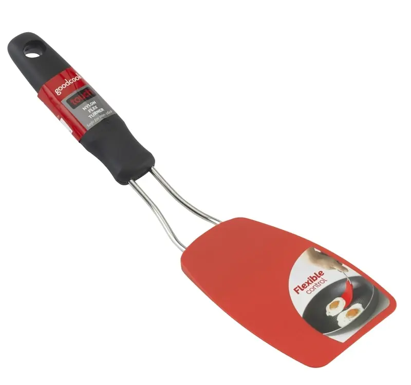 Good Cook Touch Black/Red Nylon/Stainless Steel Flex Turner