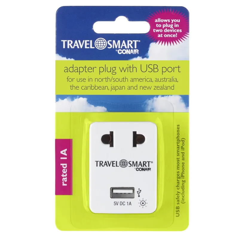 Type A Worldwide Adapter Plug With Usb Port For International Use