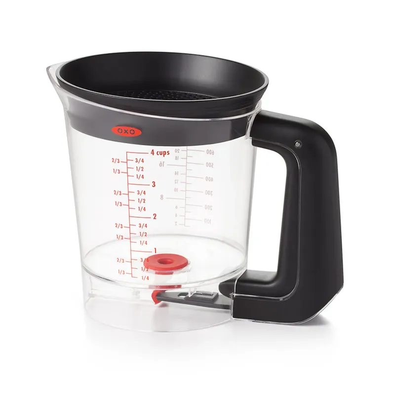 OXO Good Grips Black/Clear Plastic Fat Separator 4 Cups
