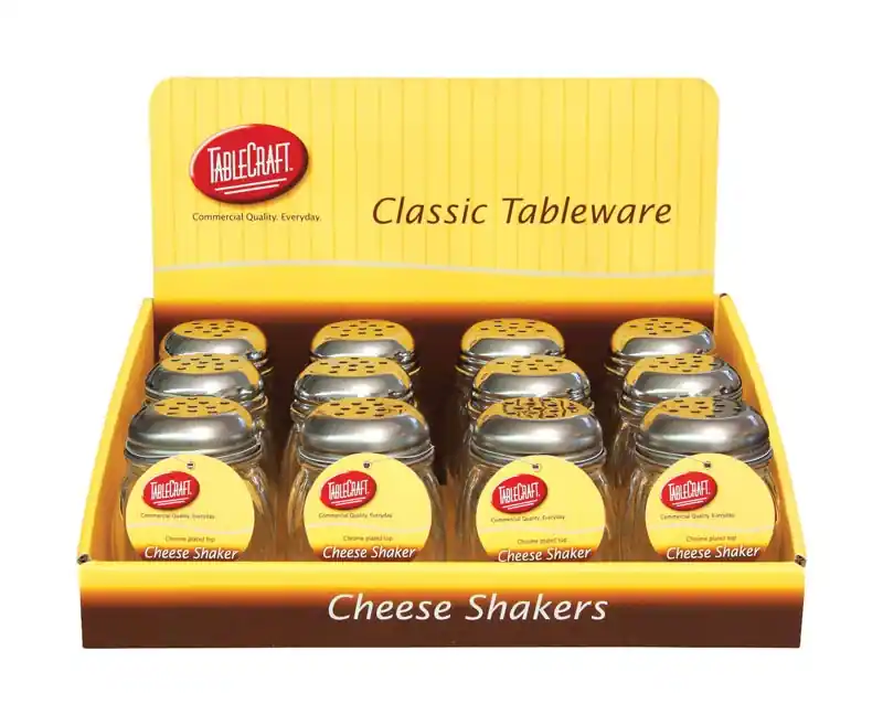TableCraft Clear Glass/Steel Cheese/Spice Shaker 6 Oz
