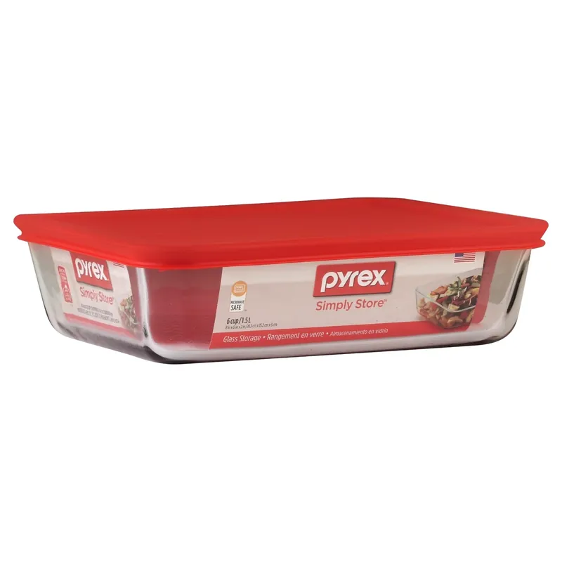 Pyrex Simply Store 6 Cups Clear Food Storage Container 1 Pk