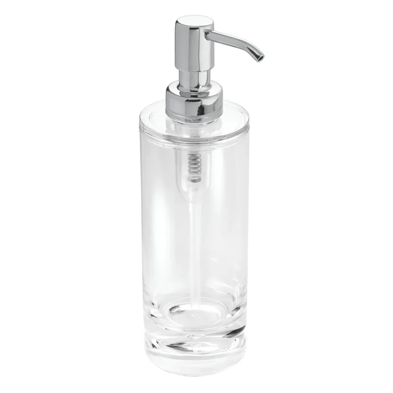 Eva Soap Pump, Clear Acrylic With Chrome, 10-0z.