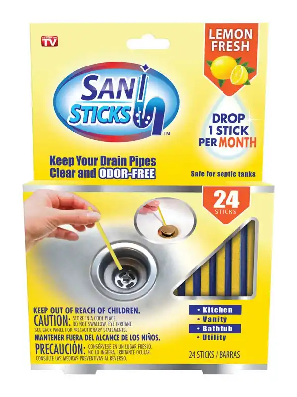 SANI 360 Sani Sticks Lemon Fresh Scent Deodorizing Multi-Purpose Cleaner Stick 24 Pk