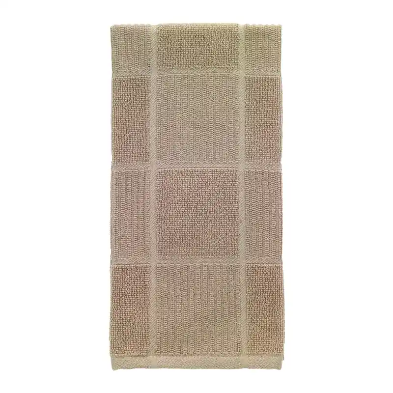 T-Fal Sand Cotton Checked Parquet Kitchen Towel 1 Pk