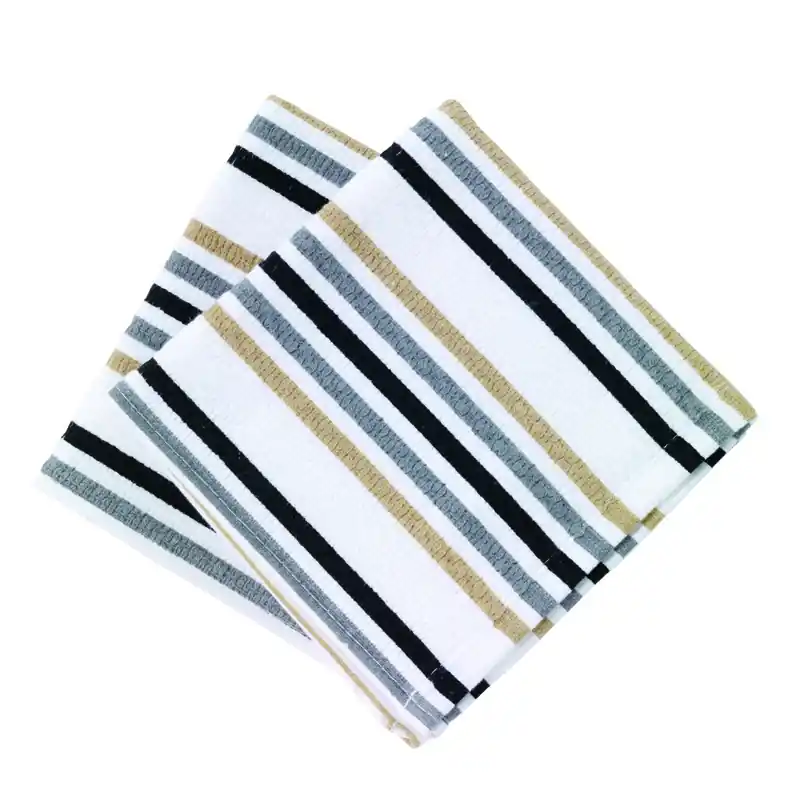 T-Fal Multicolored Cotton Stripes Dish Cloth 2 Pk