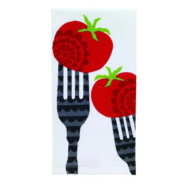 T-Fal Multicolored Cotton Fork/Tomato Kitchen Towel 1 Pk