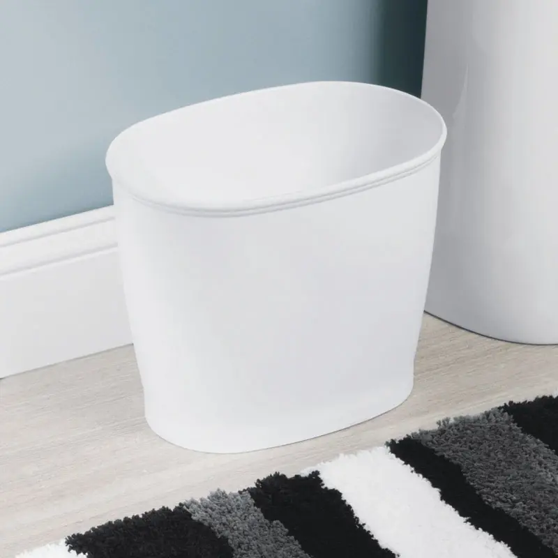 Kent 2 Gallon White Oval Wastebasket, Model 93441
