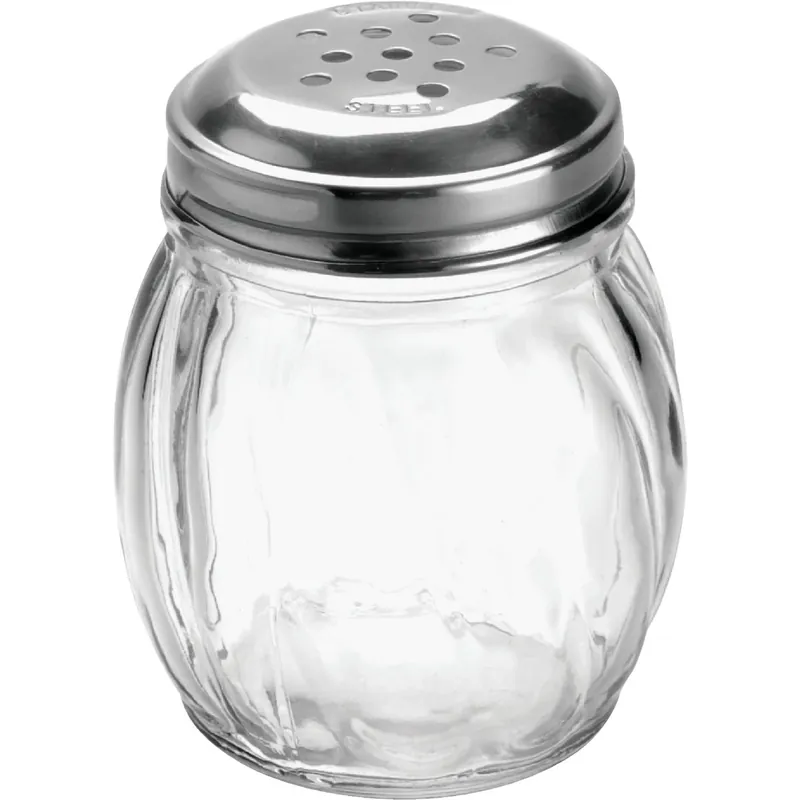Gemco Clear/Silver Glass/Stainless Steel Cheese Shaker 5 Oz
