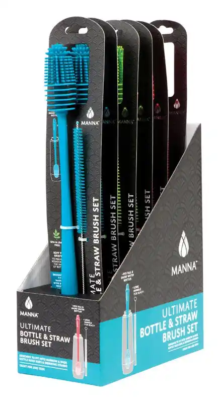 Manna 2 In. W Soft Bristle Polypropylene Handle Bottle Brush
