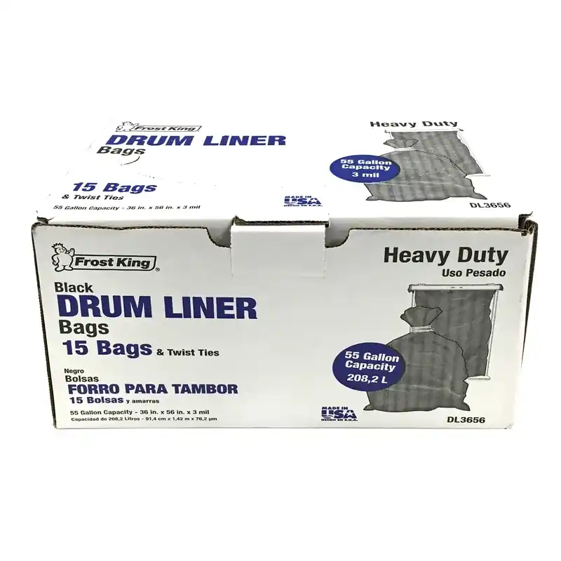 Frost King 55 Gal Drum Liners Twist Tie 15 Pk