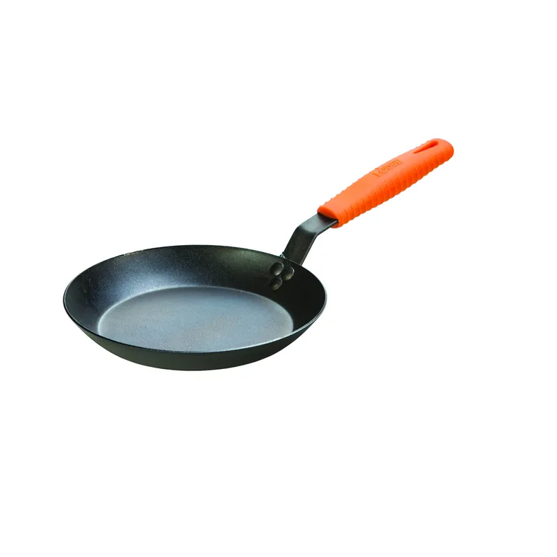 Steel Skillet With Silicone Handle Holder, Seasoned, 10-In.