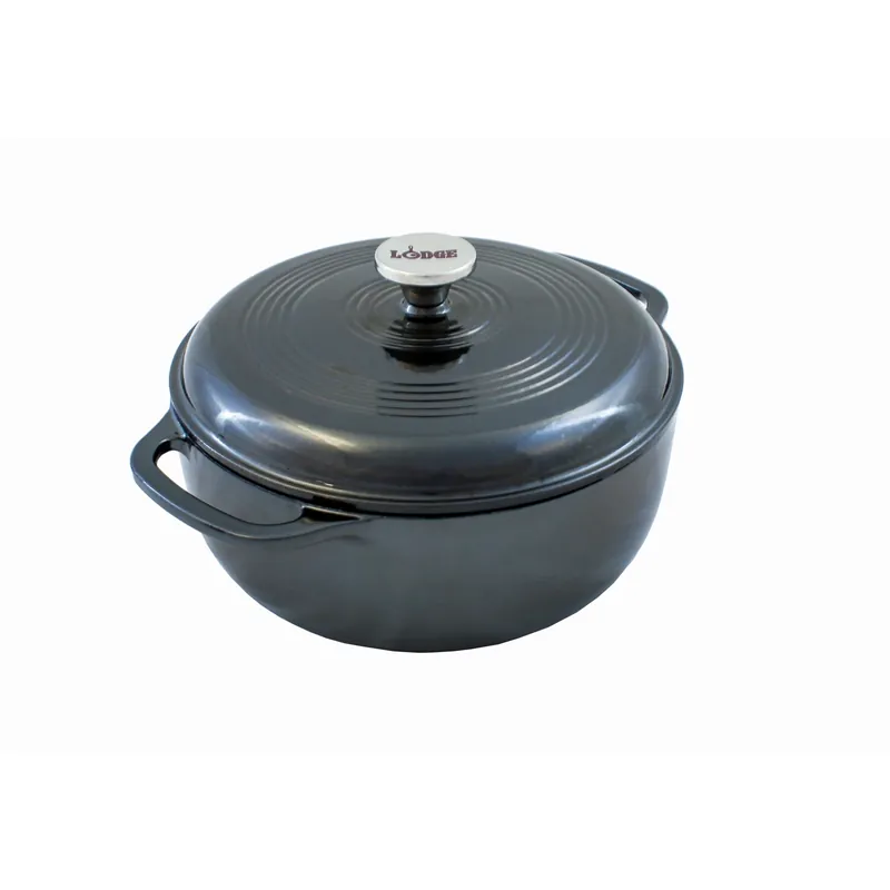 Cast Iron Dutch Oven, Midnight Chrome Enamel, 6-Qt.