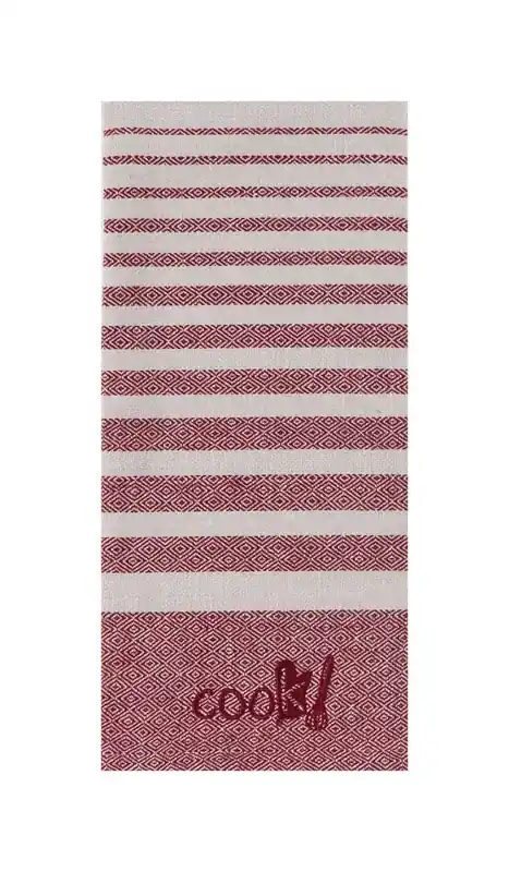 Kay Dee Cooks Kitchen Marsala Cotton Embroidered Tea Towel 1 Pk