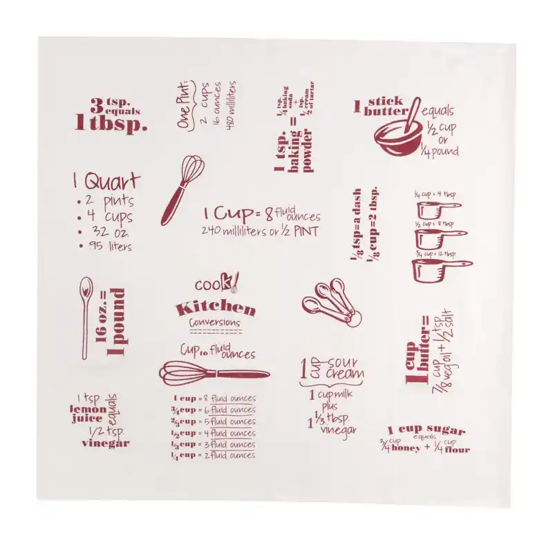 Kay Dee Cooks Kitchen Marsala Cotton Conversions & Equivalents Krinkle Flour Sack Towel 1 Pk