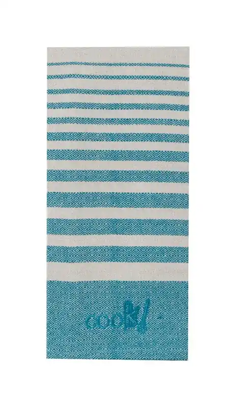 Kay Dee Cooks Kitchen Teal Cotton Cook Woven Tea Towel 1 Pk