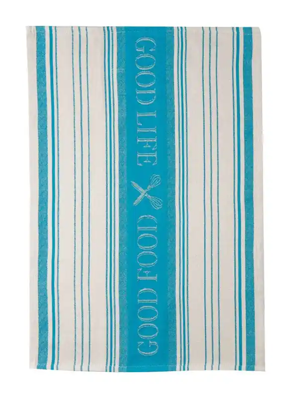 Kay Dee Cooks Kitchen Teal Cotton Tea Towel 1 Pk