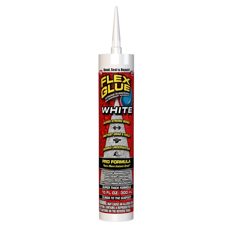 Flex Glue White Rubberized Waterproof Adhesive 10 Oz - Strong, Versatile, Indoor/outdoor Use