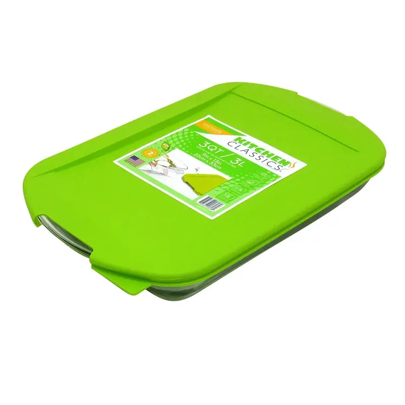 Loaf Baking Dish With Lid, Tempered Glass, 3-Qt.