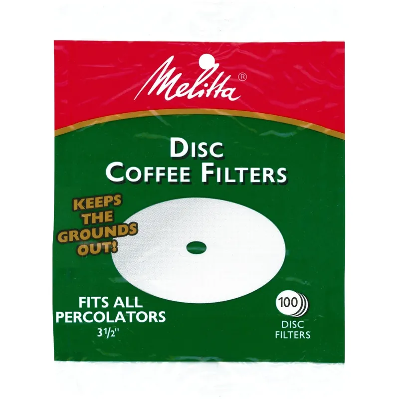 Melitta 6 Cups White Disc Coffee Filter 100 Pk