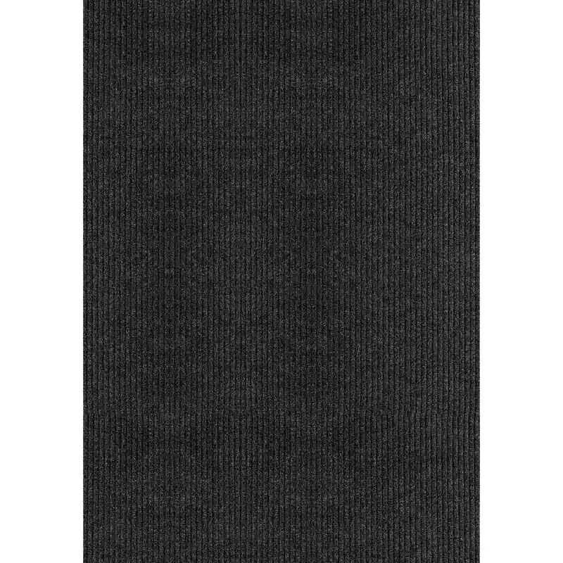 Carpet Runner, Concord, Charcoal Polypropylene, 3 X 4-Ft.