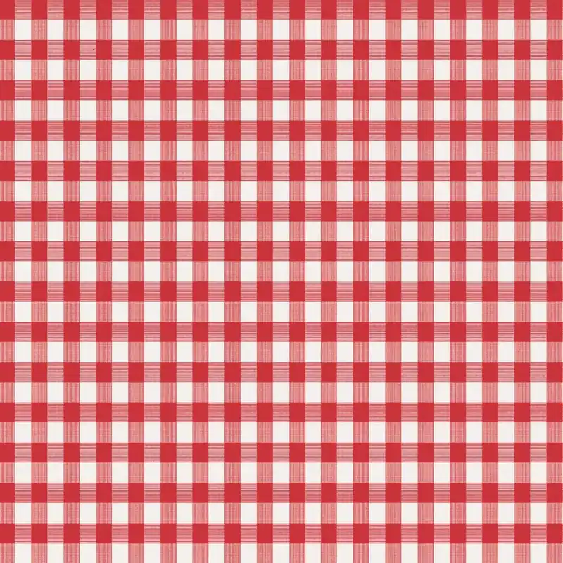 Red/white Checkered Vinyl Disposable Tablecloth 54 In. L X 54 In. W